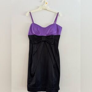 Glam Purple and Black Prom Dress